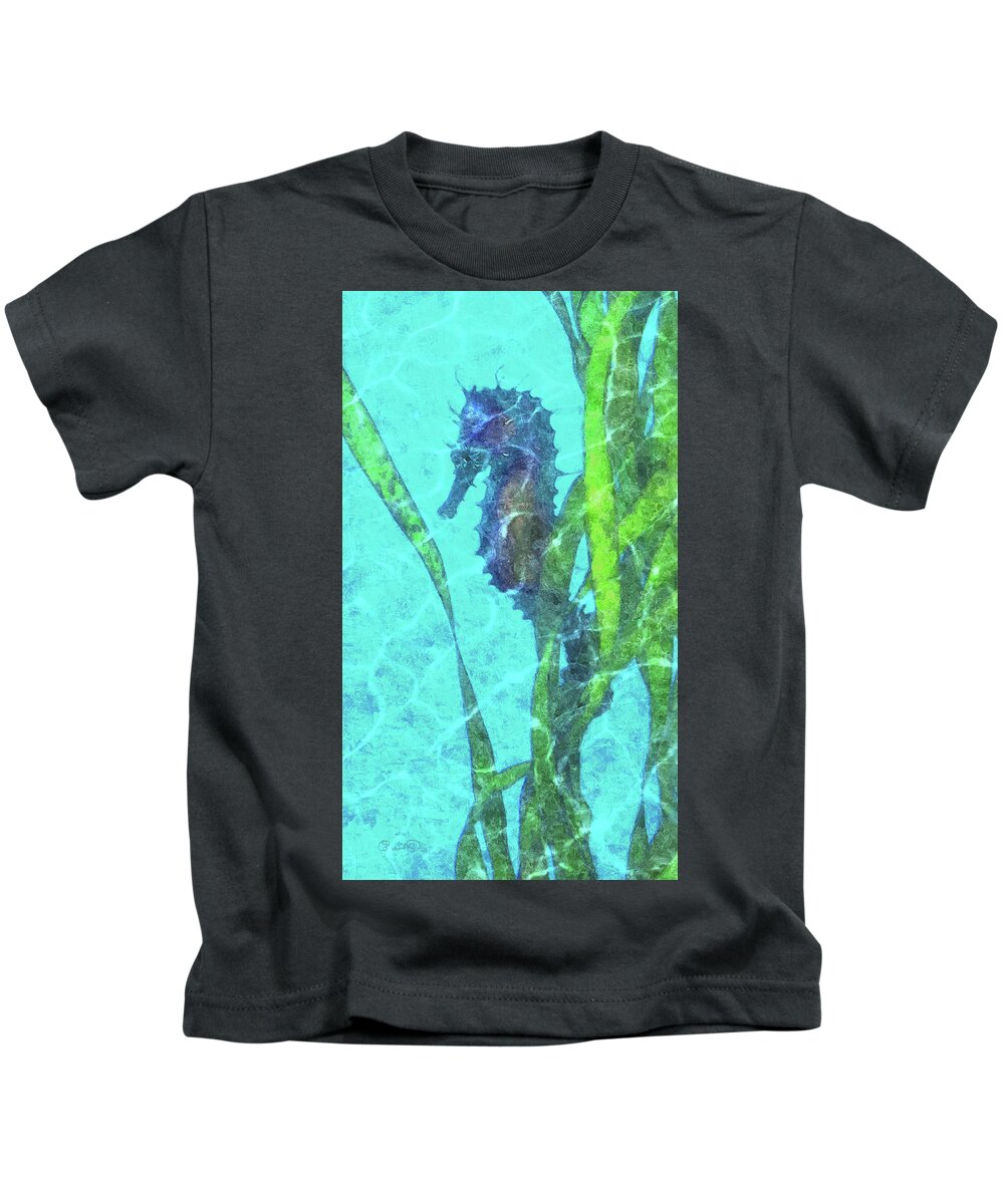 susan Molnar Kids T-Shirt featuring the photograph Wild Seahorse 5 by Susan Molnar