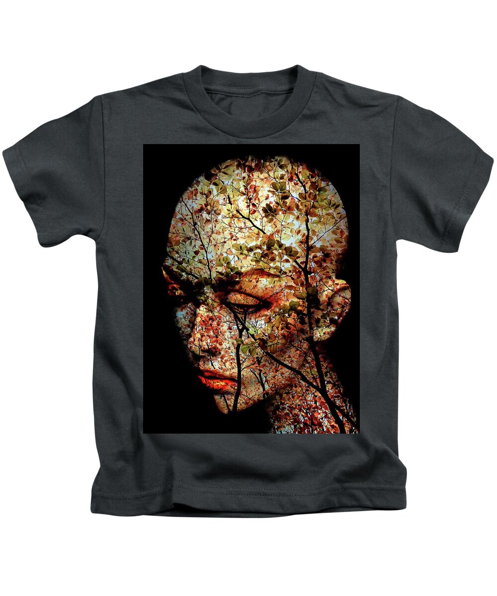Autumn Kids T-Shirt featuring the photograph The autumn in mind by Gabi Hampe