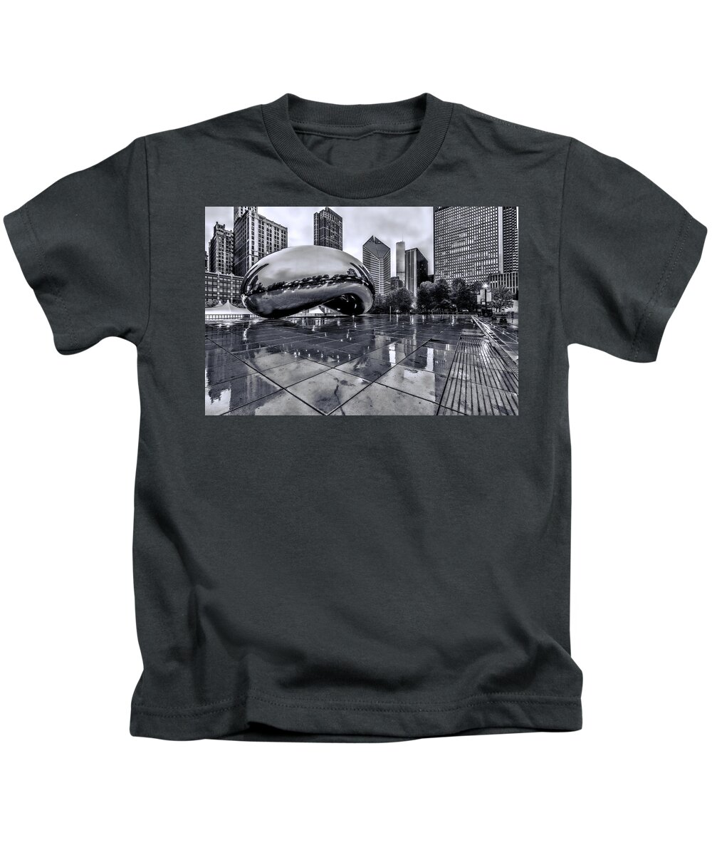 The Bean Kids T-Shirt featuring the photograph The Bean Black and White 02 by Josh Bryant