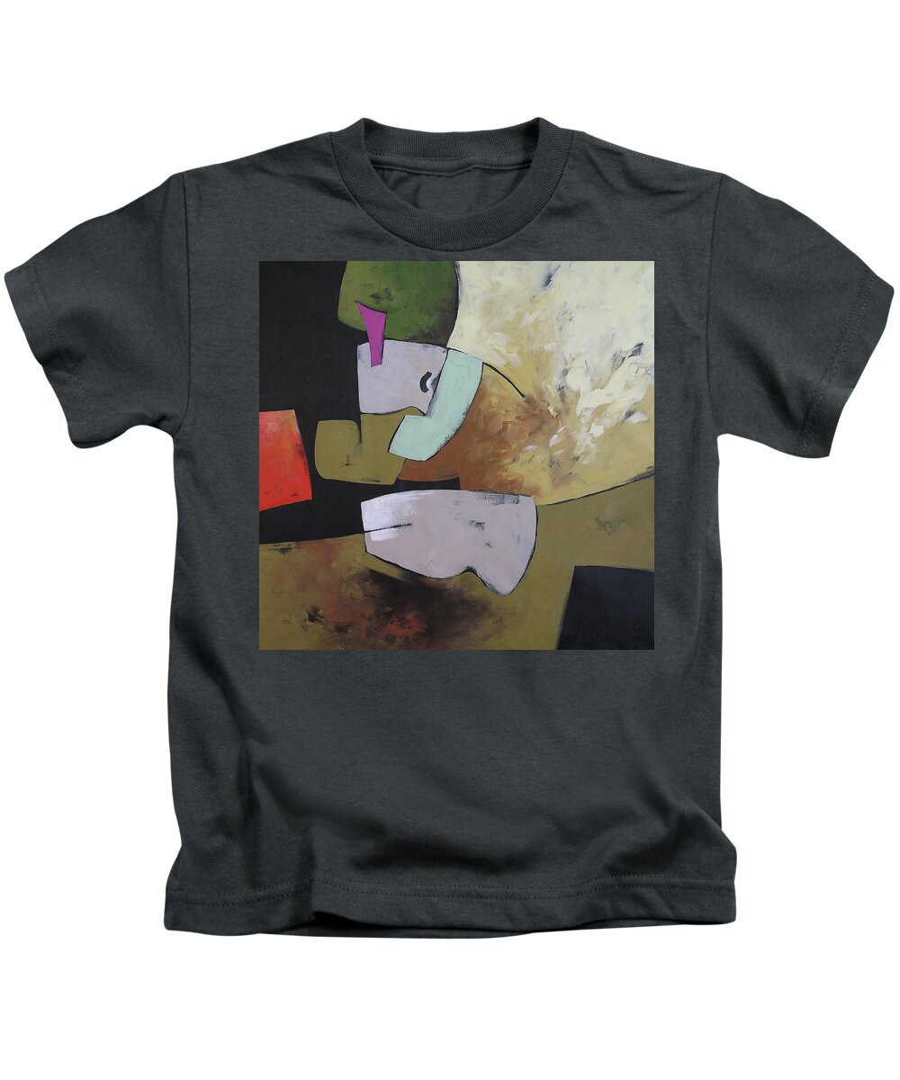 Art Kids T-Shirt featuring the painting The Beyond by Linda Monfort