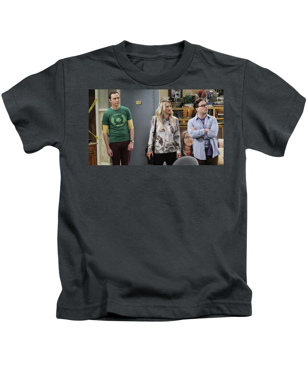 The Big Bang Theory Kids T-Shirt featuring the digital art The Big Bang Theory by Maye Loeser