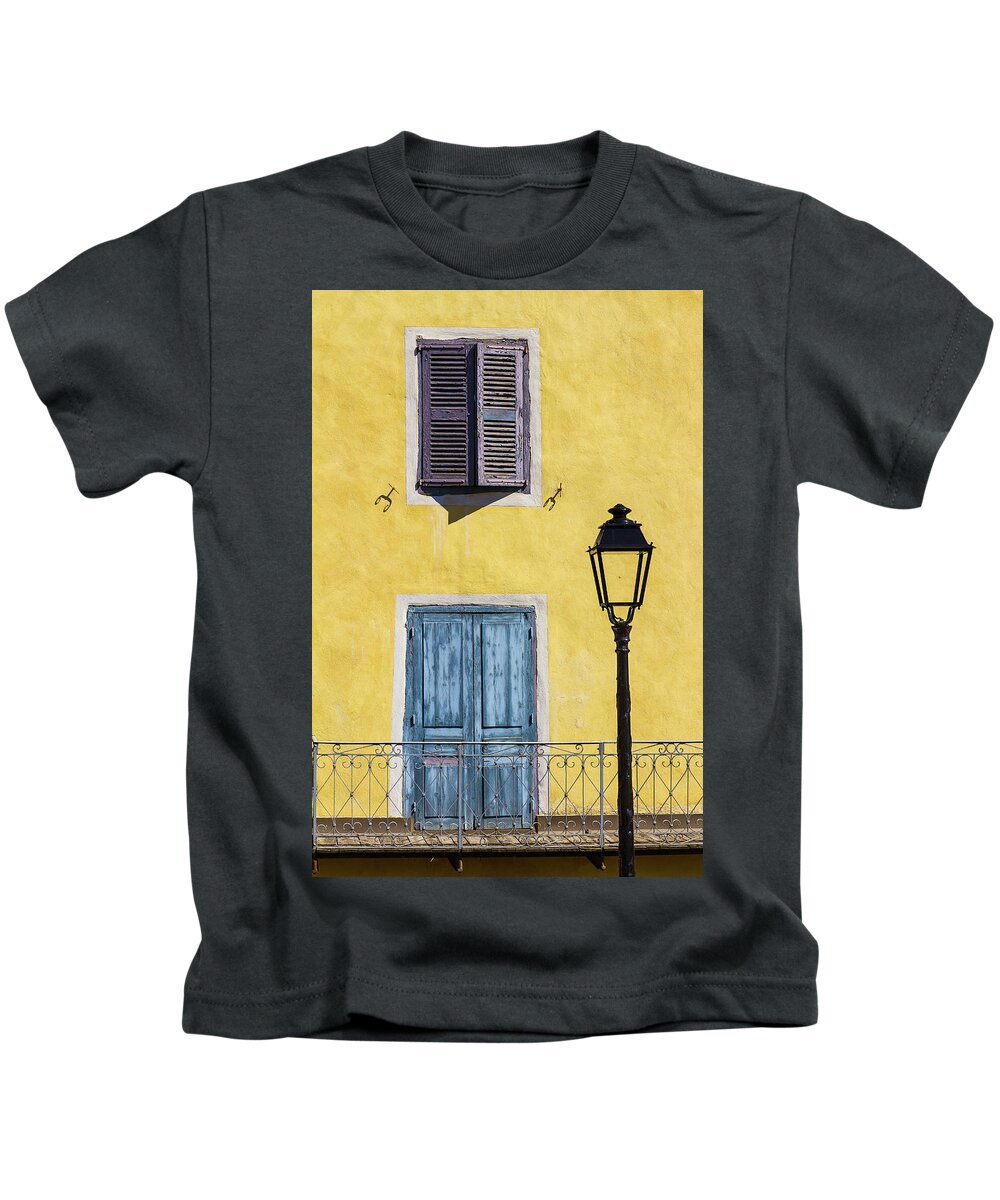 Door Kids T-Shirt featuring the photograph The blue door by Paul MAURICE