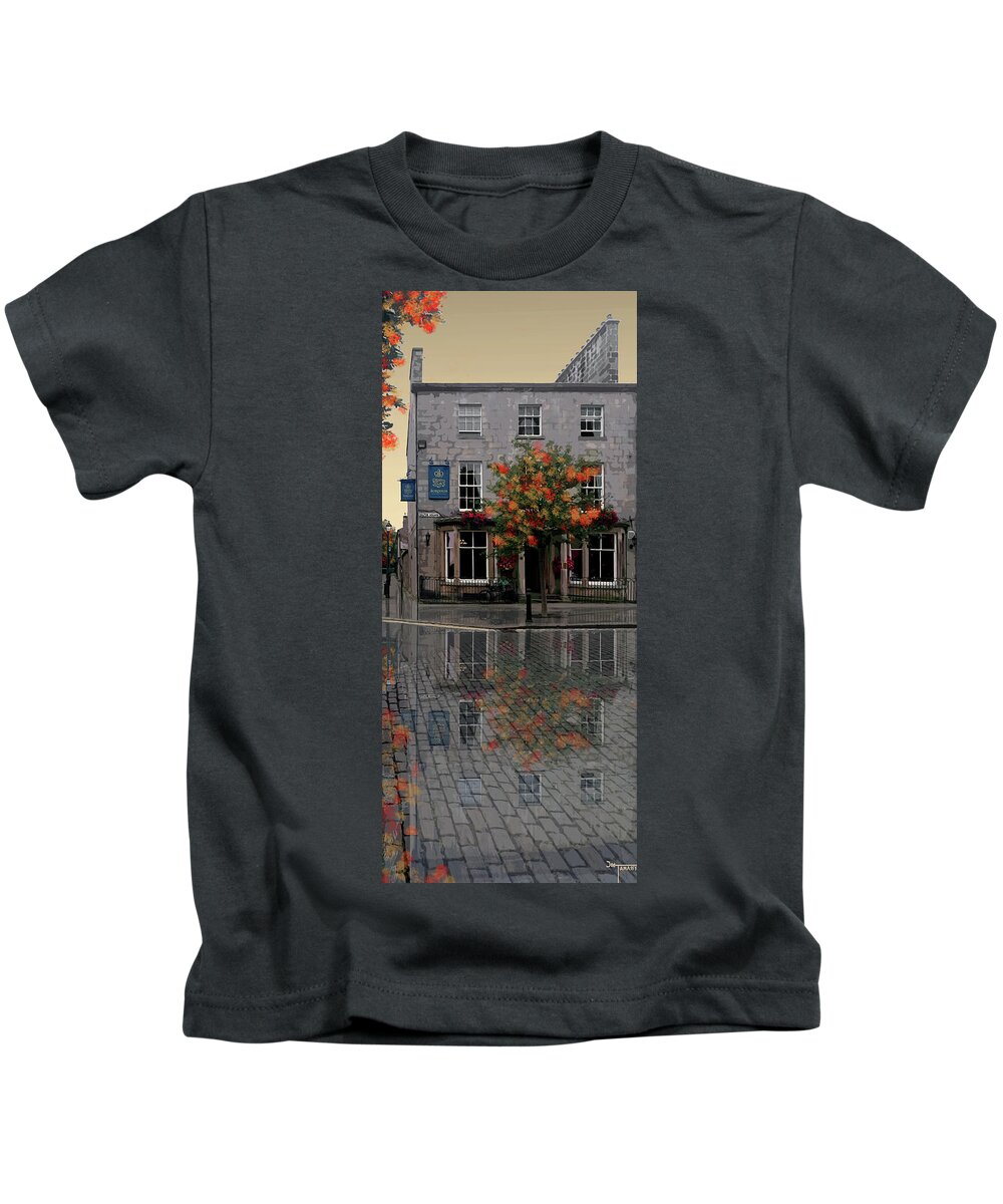 Lancaster Kids T-Shirt featuring the digital art The Borough Reflection by Joe Tamassy