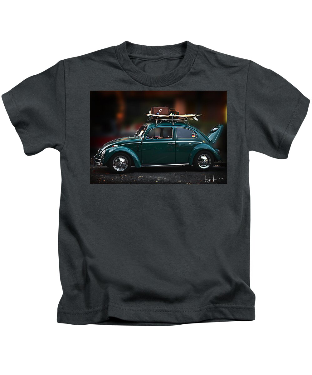 Car Kids T-Shirt featuring the photograph The Bug by Lisa Lambert-Shank