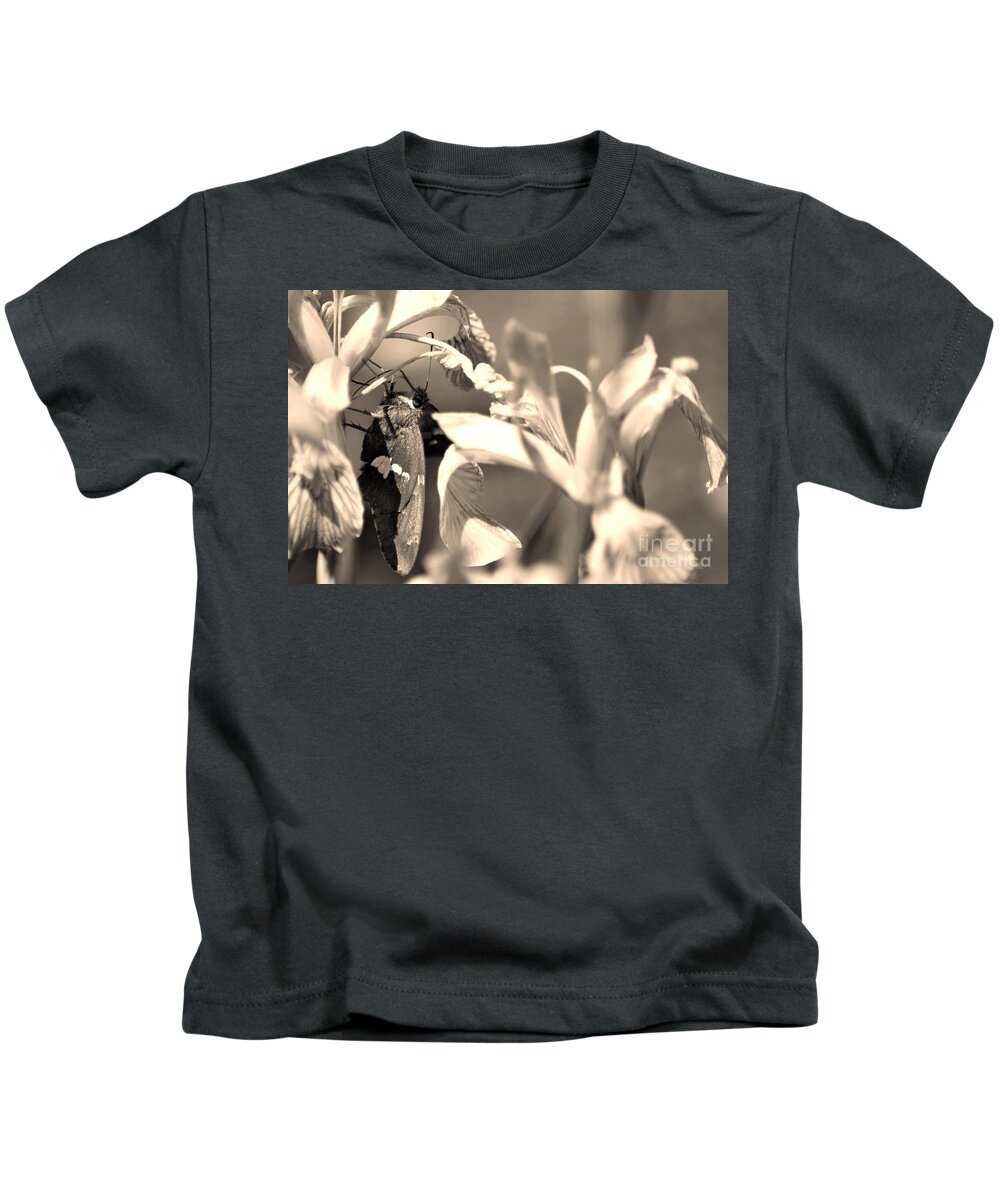 Fine Art Kids T-Shirt featuring the photograph The Butterfly by Donna Greene