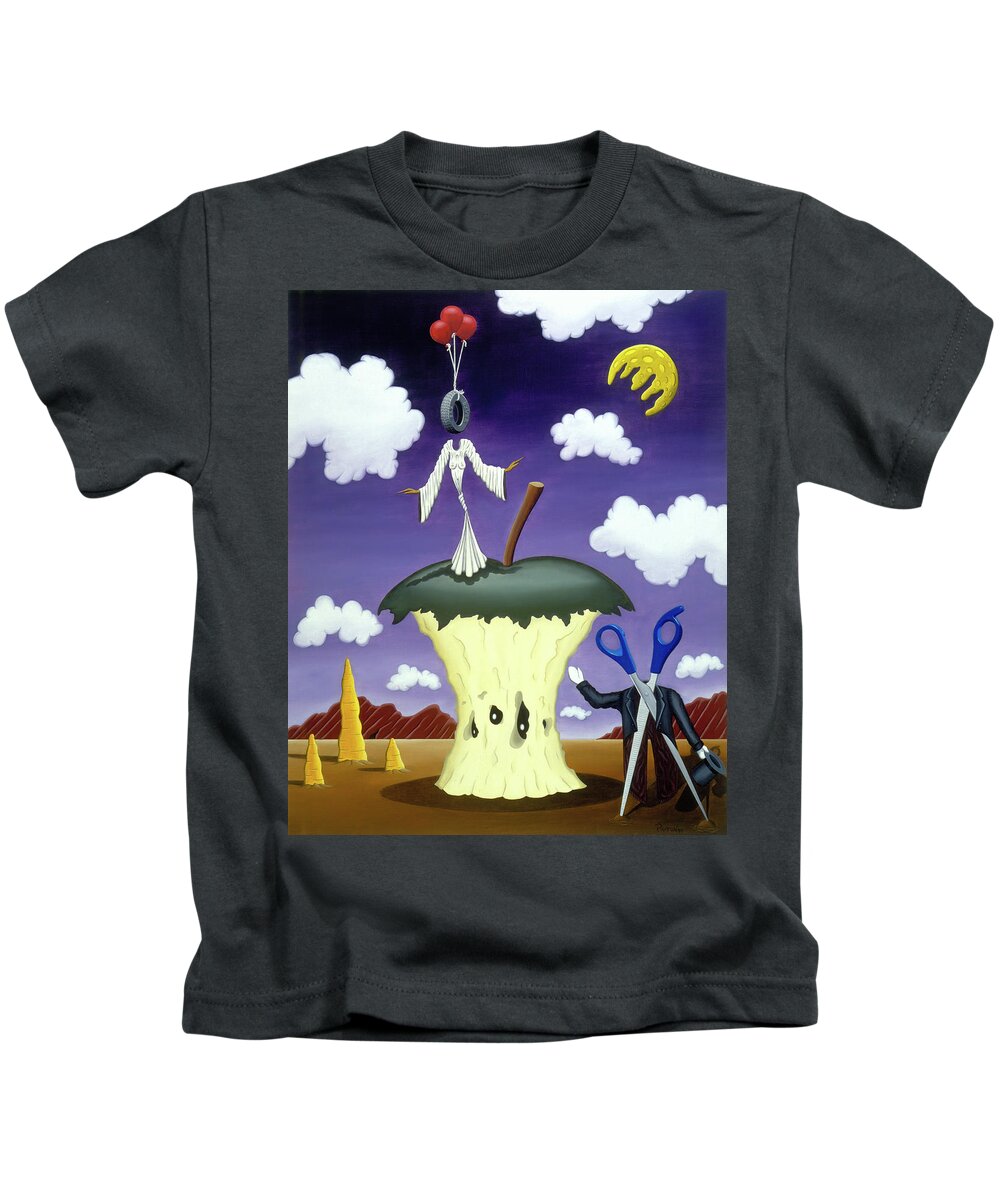  Kids T-Shirt featuring the painting The Courtship by Paxton Mobley