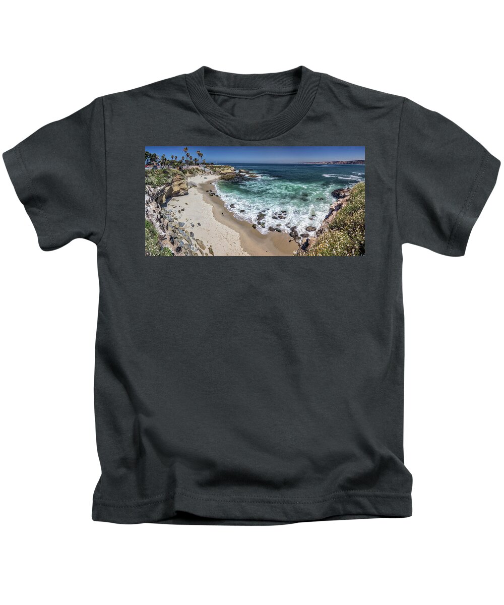 Aqua Kids T-Shirt featuring the photograph The Cove by Peter Tellone