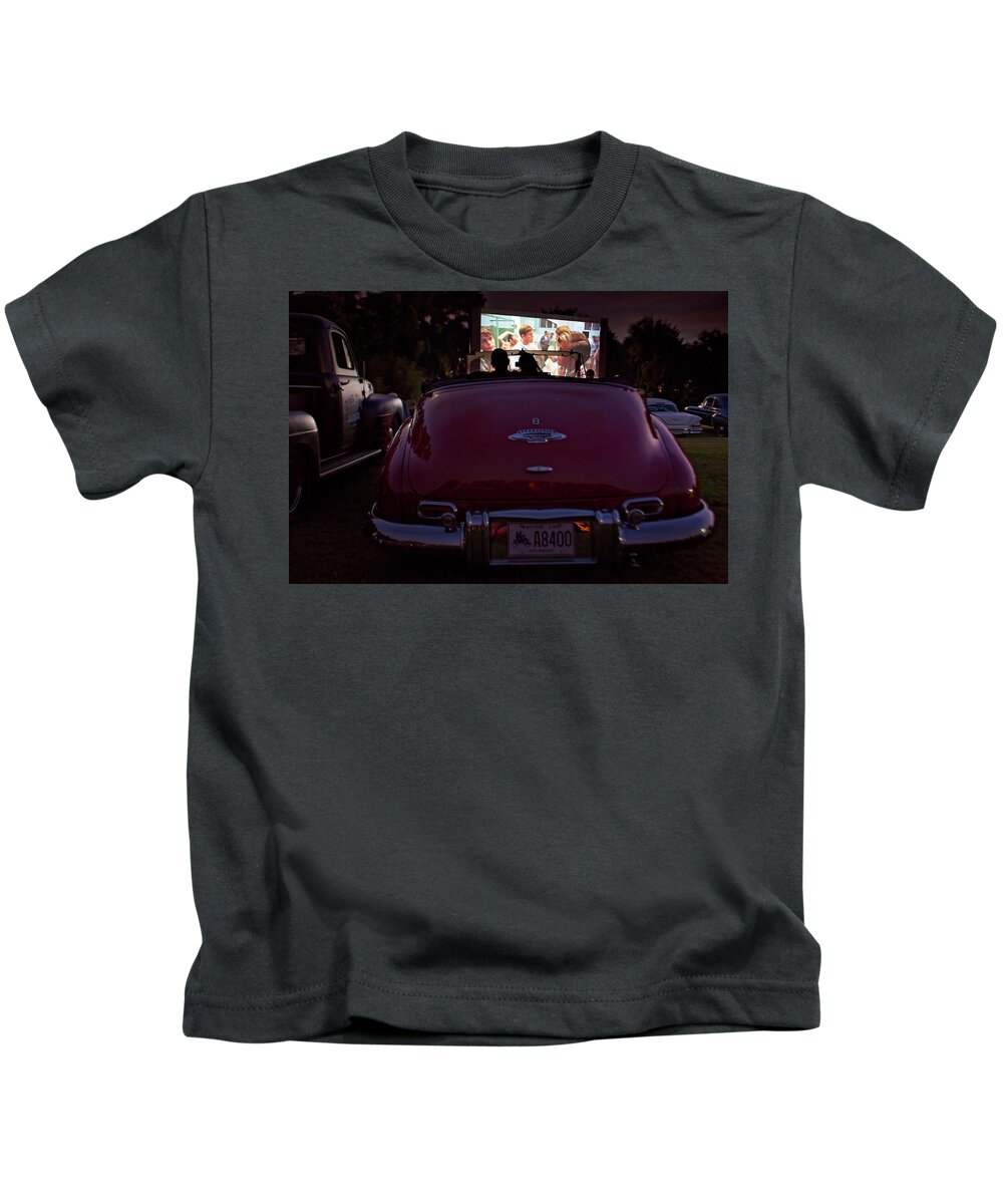 Drive In Kids T-Shirt featuring the photograph The Drive- In by Eilish Palmer
