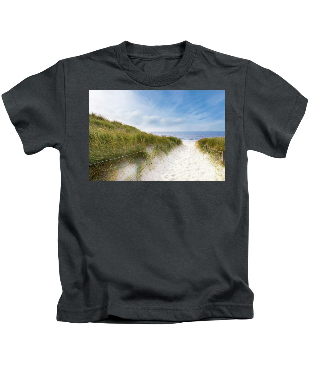 Europe Kids T-Shirt featuring the photograph The First Look At The Sea by Hannes Cmarits