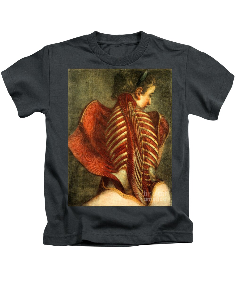Anatomy Kids T-Shirt featuring the photograph The Flayed Angel by Science Source