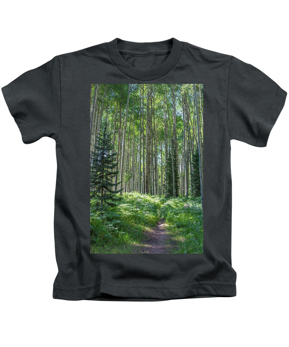 Forest Kids T-Shirt featuring the photograph The Forest Trail by Jody Partin