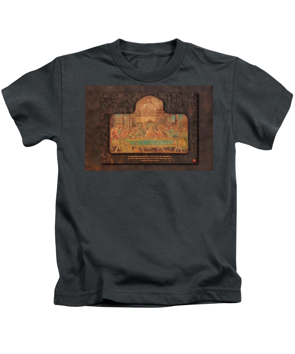 Acrylic Prints Kids T-Shirt featuring the mixed media The Last Supper Revisited by Ian Anderson