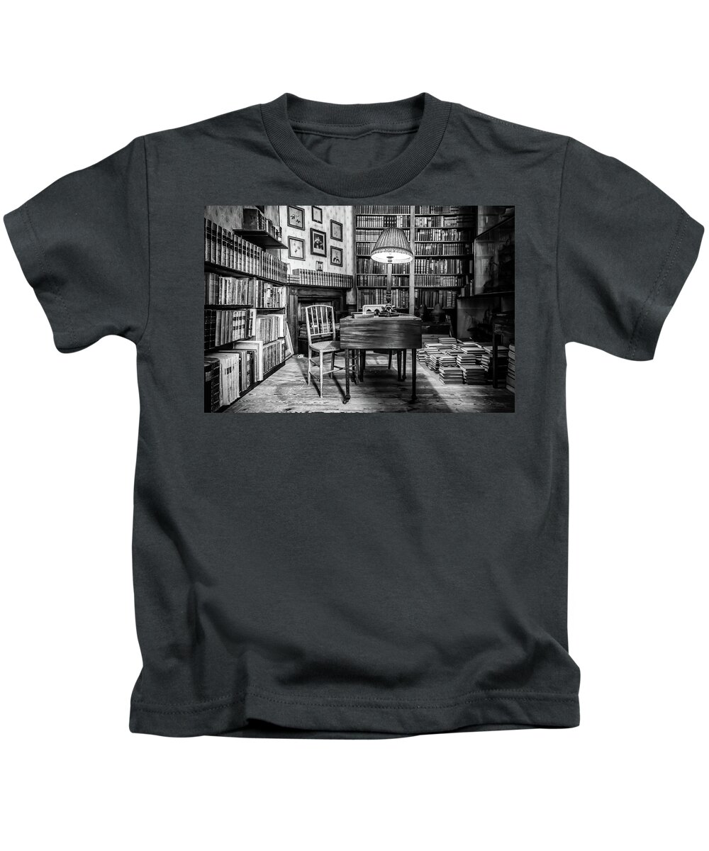Library Kids T-Shirt featuring the photograph The Library by Nick Bywater