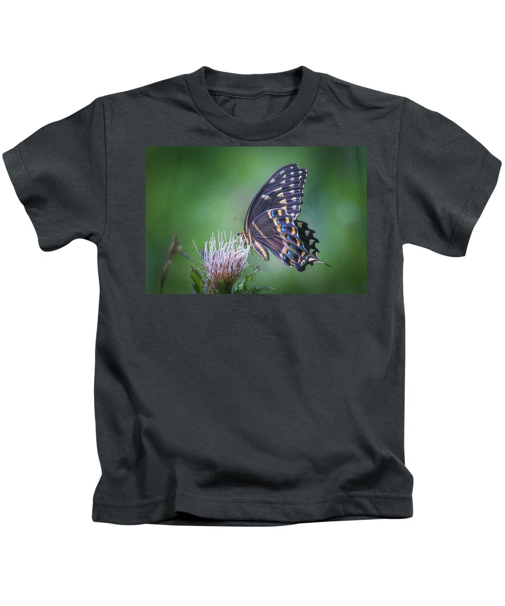 Photograph Kids T-Shirt featuring the photograph The Mattamuskeet Butterfly by Cindy Lark Hartman