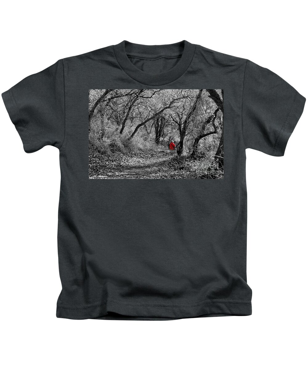 Nature Kids T-Shirt featuring the photograph The oak forest trail by Arik Baltinester