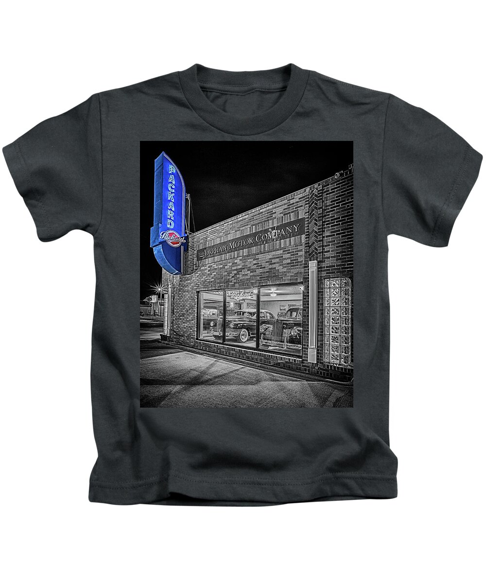 Packard Kids T-Shirt featuring the photograph The Orphan Motor Company #2 by Susan Rissi Tregoning