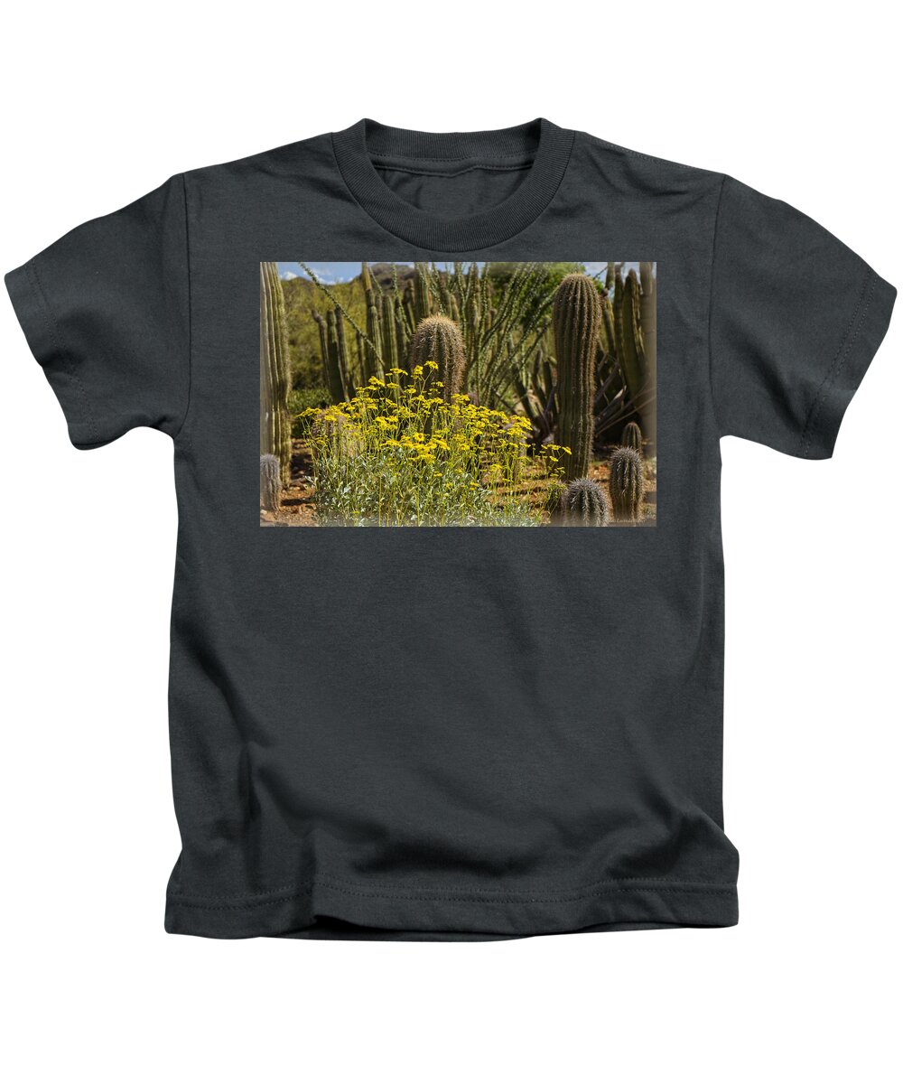 Flowers Kids T-Shirt featuring the photograph The Song Of The Sonoran Desert by Lucinda Walter