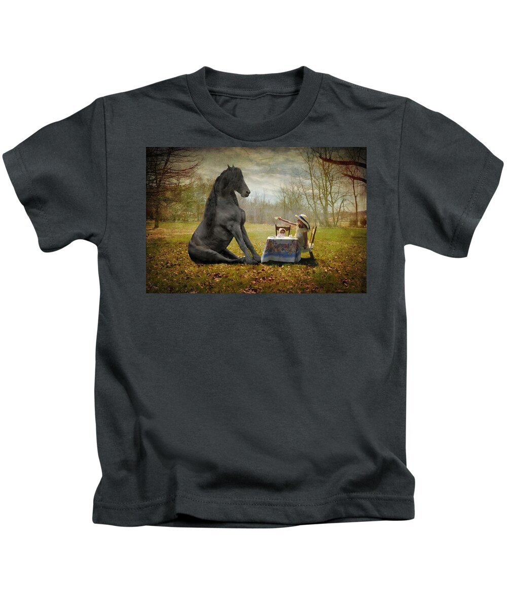 Tea Time Kids T-Shirt featuring the photograph The Tea Party by Fran J Scott