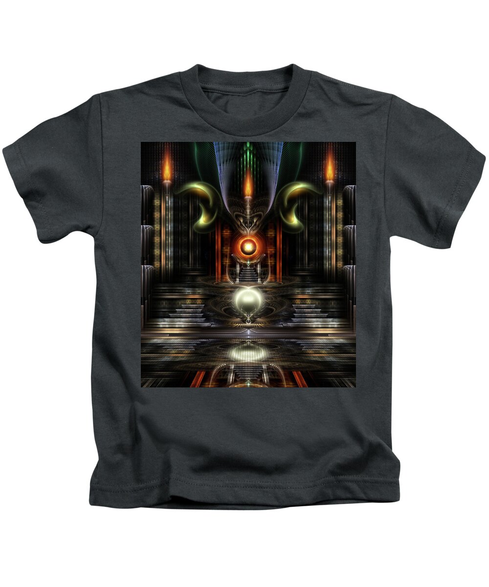 Throne Room Kids T-Shirt featuring the digital art The Throne Room by Rolando Burbon