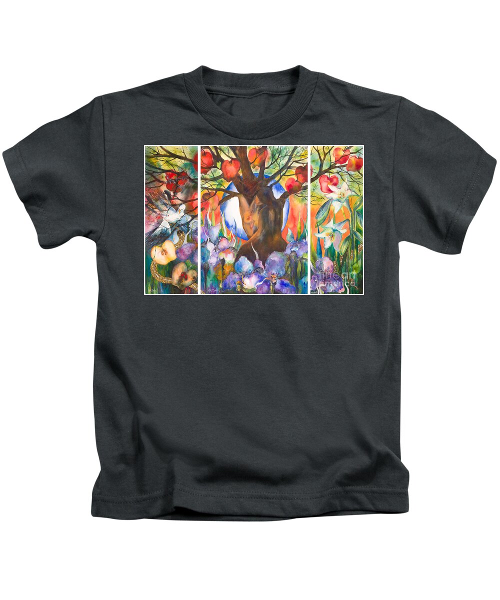 Tree Of Life Kids T-Shirt featuring the painting The Tree of Life by Kate Bedell