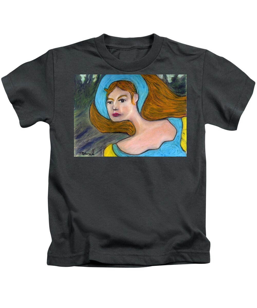 Painting Kids T-Shirt featuring the painting The Waiting Heart by Todd Peterson