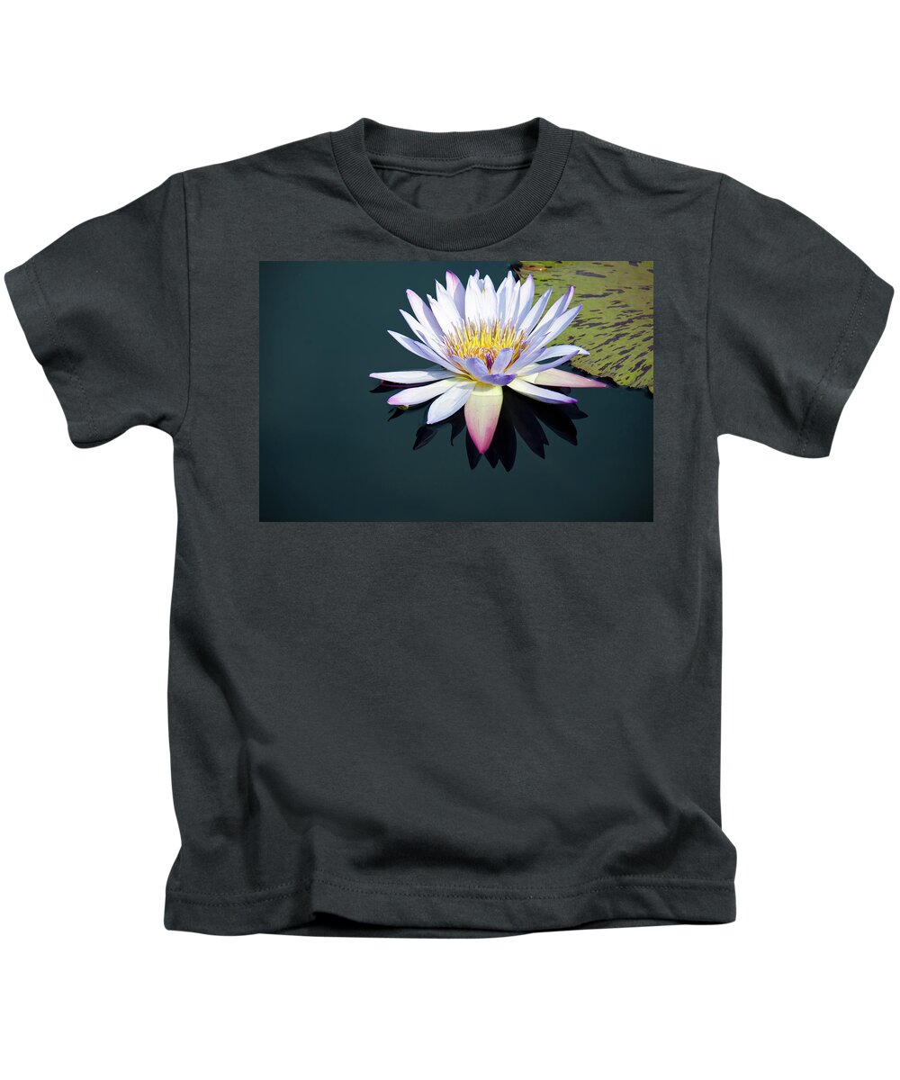 Water Lily Kids T-Shirt featuring the photograph The Water Lily by David Sutton