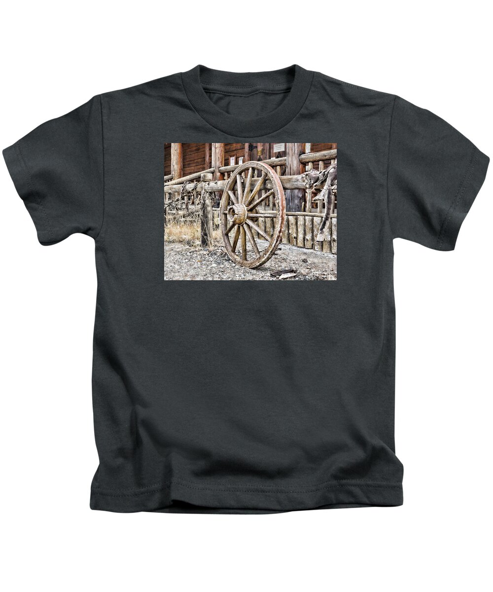  Oregon Kids T-Shirt featuring the photograph The Wheel Rolls On by M Three Photos