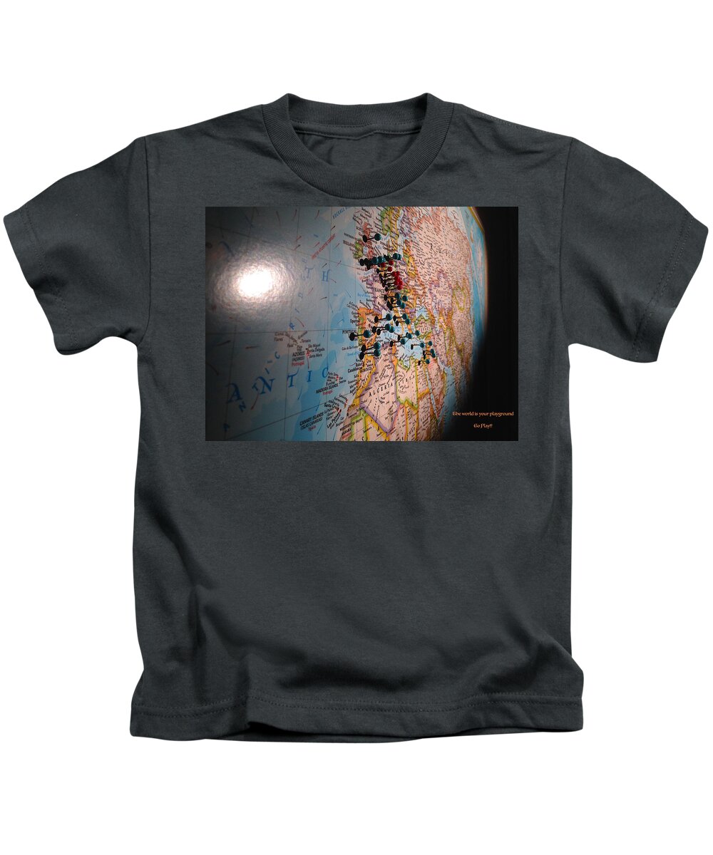 Photograph Kids T-Shirt featuring the photograph The World is Your Playground by Richard Gehlbach