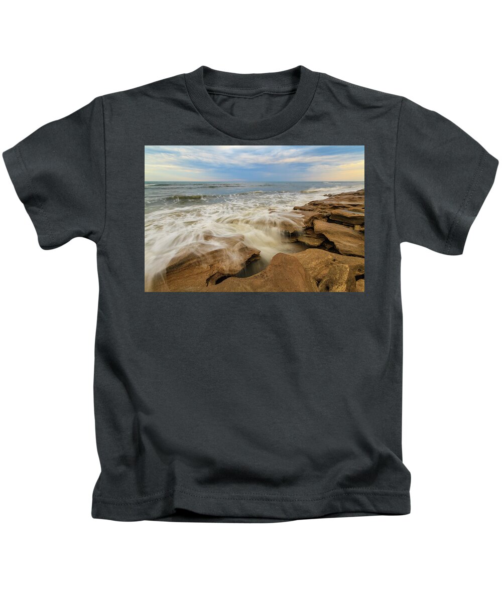 Atlantic Ocean Kids T-Shirt featuring the photograph Tidal Flow by Stefan Mazzola