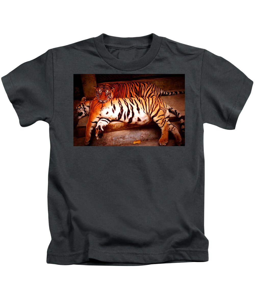 Tiger Kids T-Shirt featuring the photograph Tiger 2 by Michael Blaine
