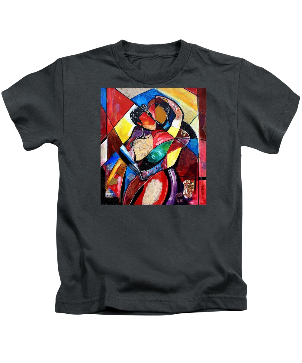 Everett Spruill Kids T-Shirt featuring the painting Time Love and Tenderness by Everett Spruill