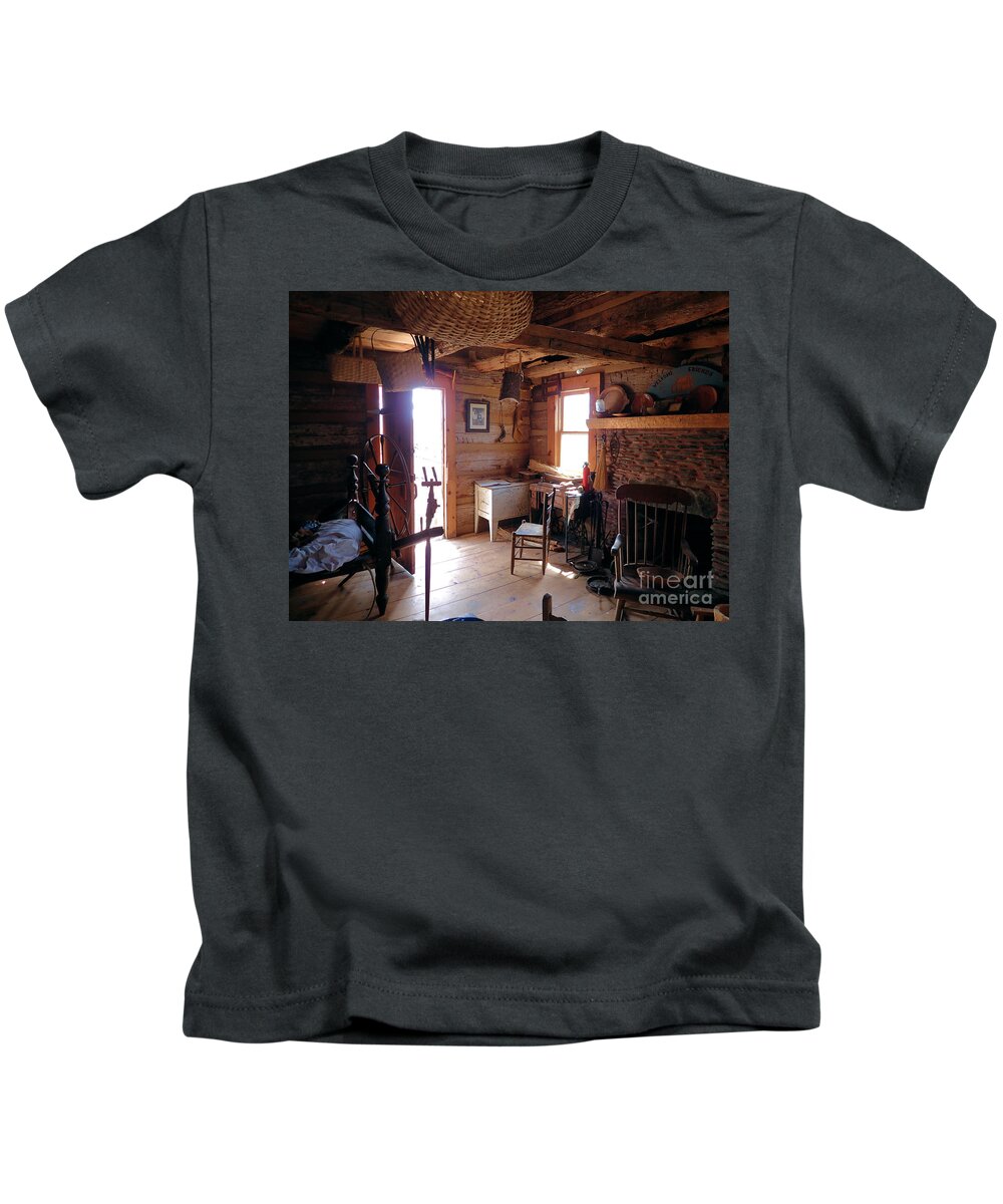 Cabin Kids T-Shirt featuring the photograph Tom's Old Fashion Cabin by Nicole Angell