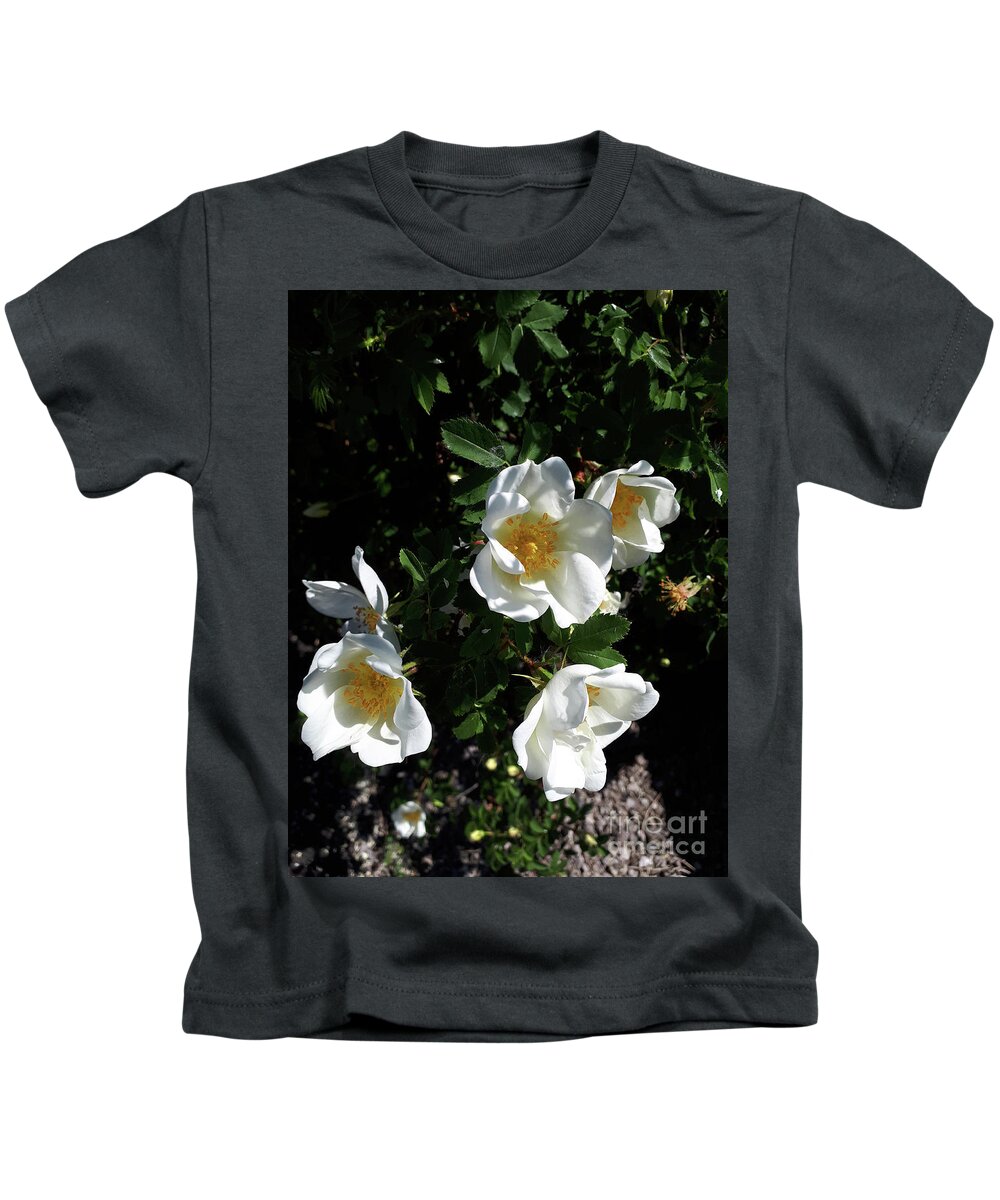 White Kids T-Shirt featuring the photograph Too Thorny to pick but lovely all the same by Brenda Kean