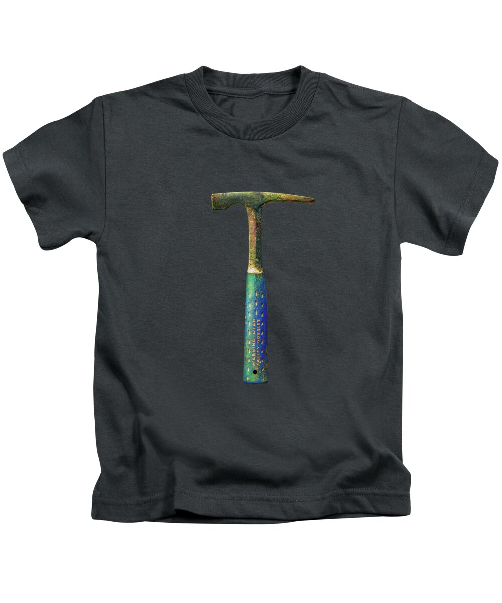 Brick Kids T-Shirt featuring the photograph Tools On Wood 63 by YoPedro