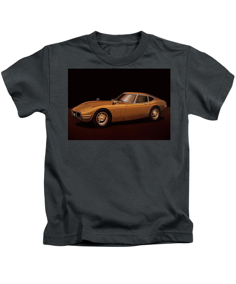 Toyota 2000gt Kids T-Shirt featuring the painting Toyota 2000GT 1967 Painting by Paul Meijering
