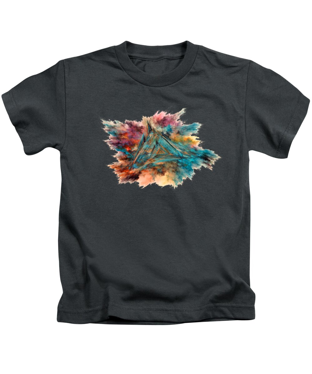 Fractal Kids T-Shirt featuring the digital art Traingle Fractal Art by Justyna Jaszke JBJart