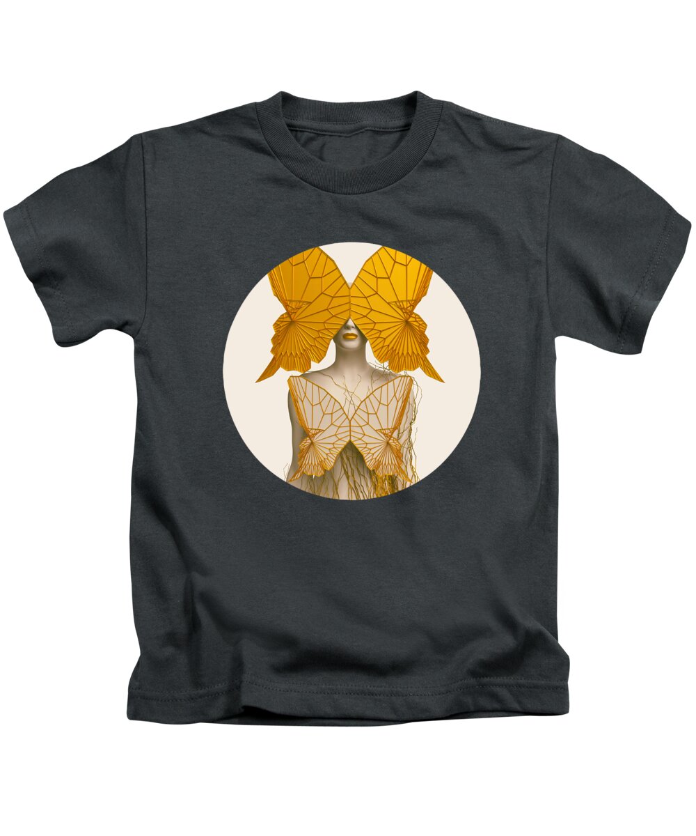 Digital Kids T-Shirt featuring the digital art Transformation I by Spacefrog Designs