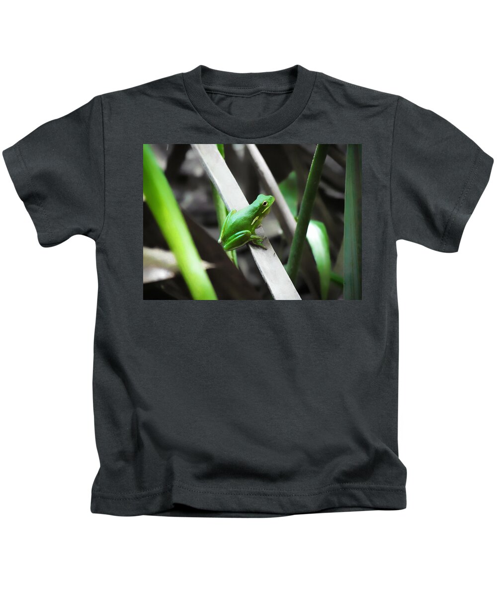 Wildlife Kids T-Shirt featuring the photograph Tree Frog by Nathan Little