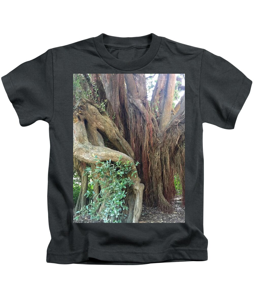 Tree Kids T-Shirt featuring the mixed media Tree time by Lauren Serene