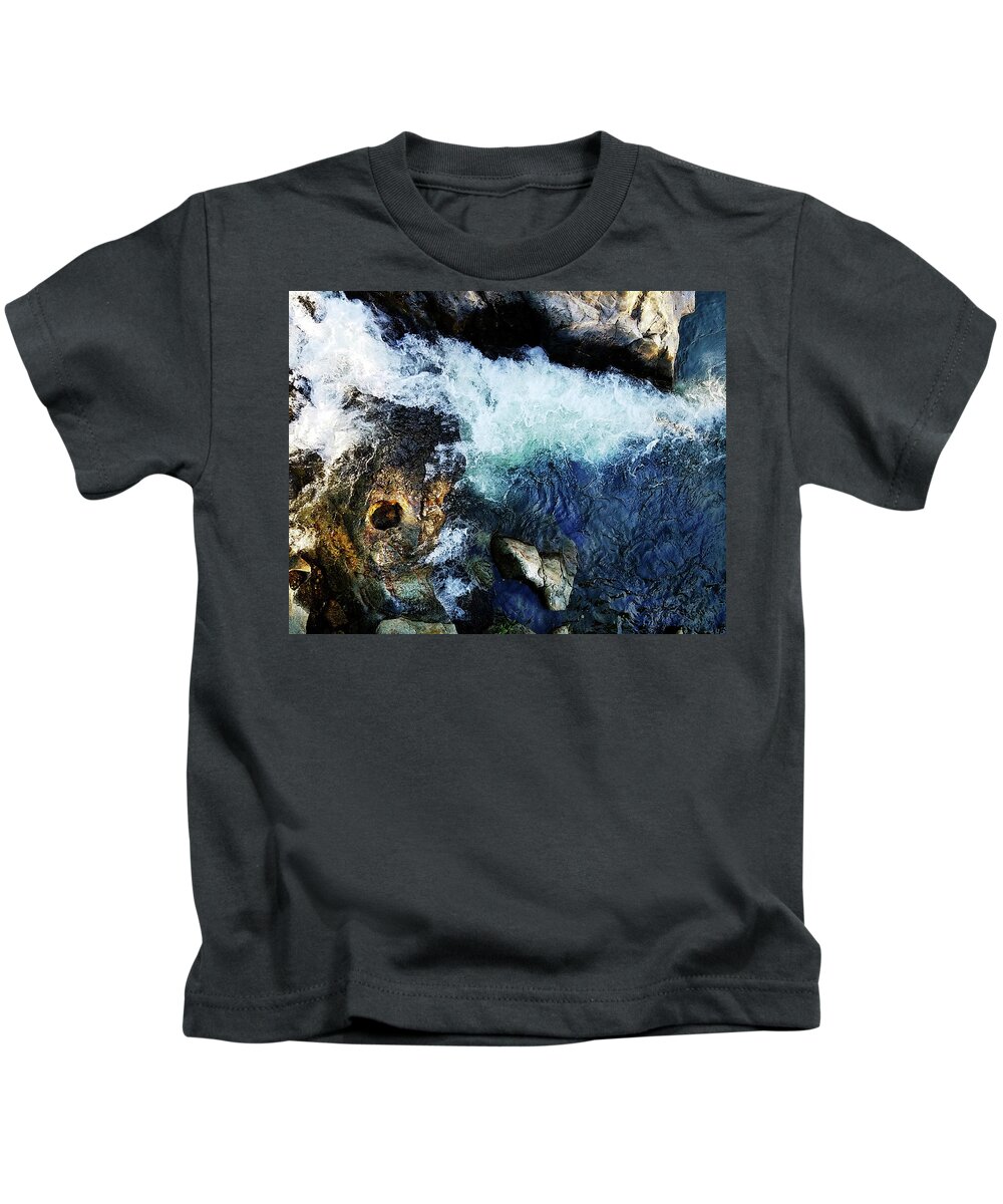 Water Kids T-Shirt featuring the digital art Tribute Trail Newtown Ditch by Lisa Redfern