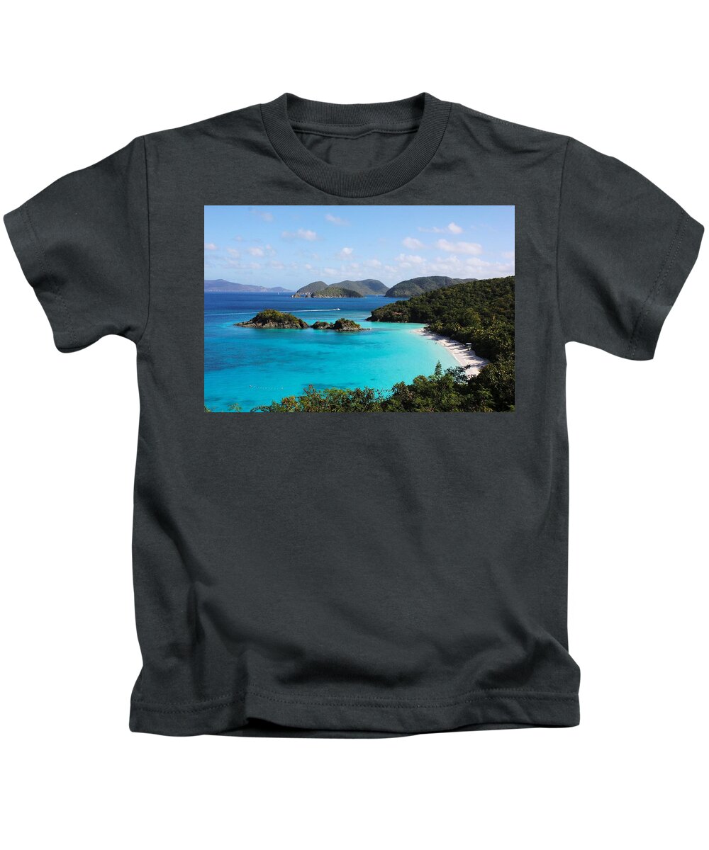 Caribbean Kids T-Shirt featuring the photograph Trunk Bay, St. John by Sarah Lilja