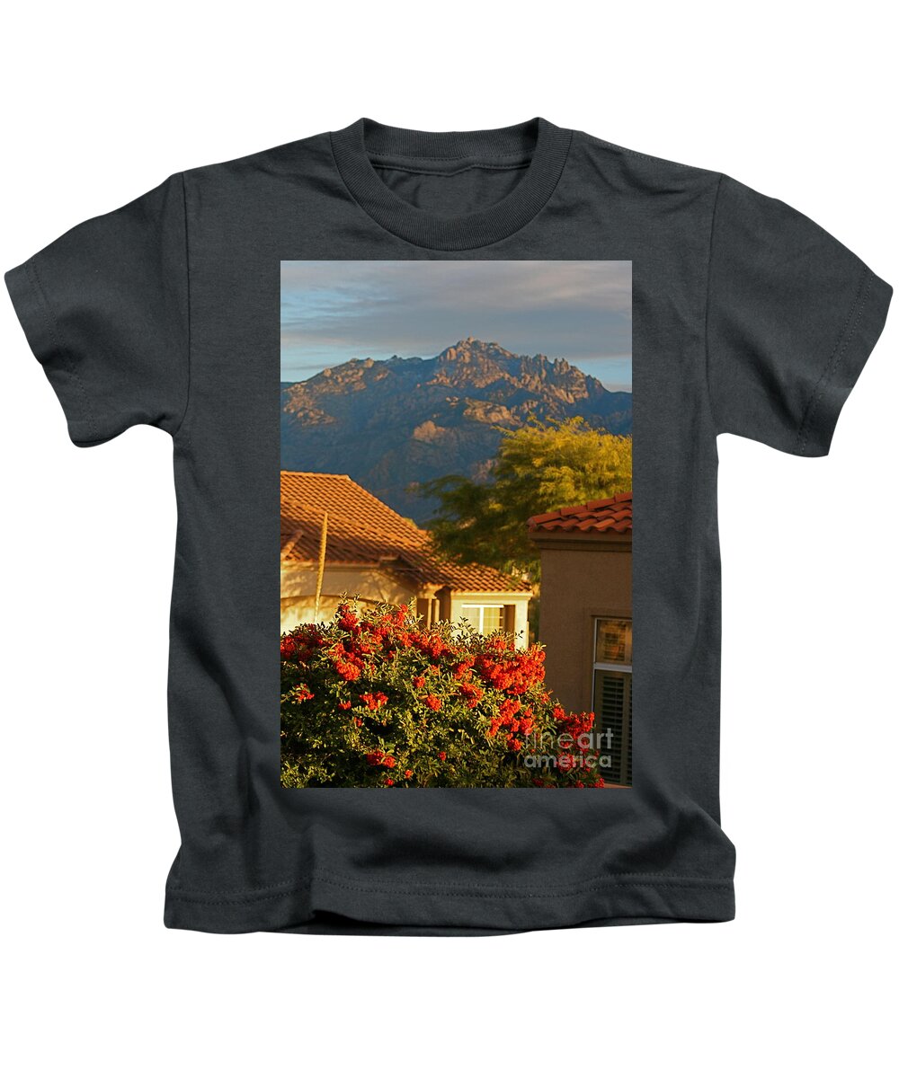 Mountains Kids T-Shirt featuring the photograph Tucson Beauty by Nadine Rippelmeyer