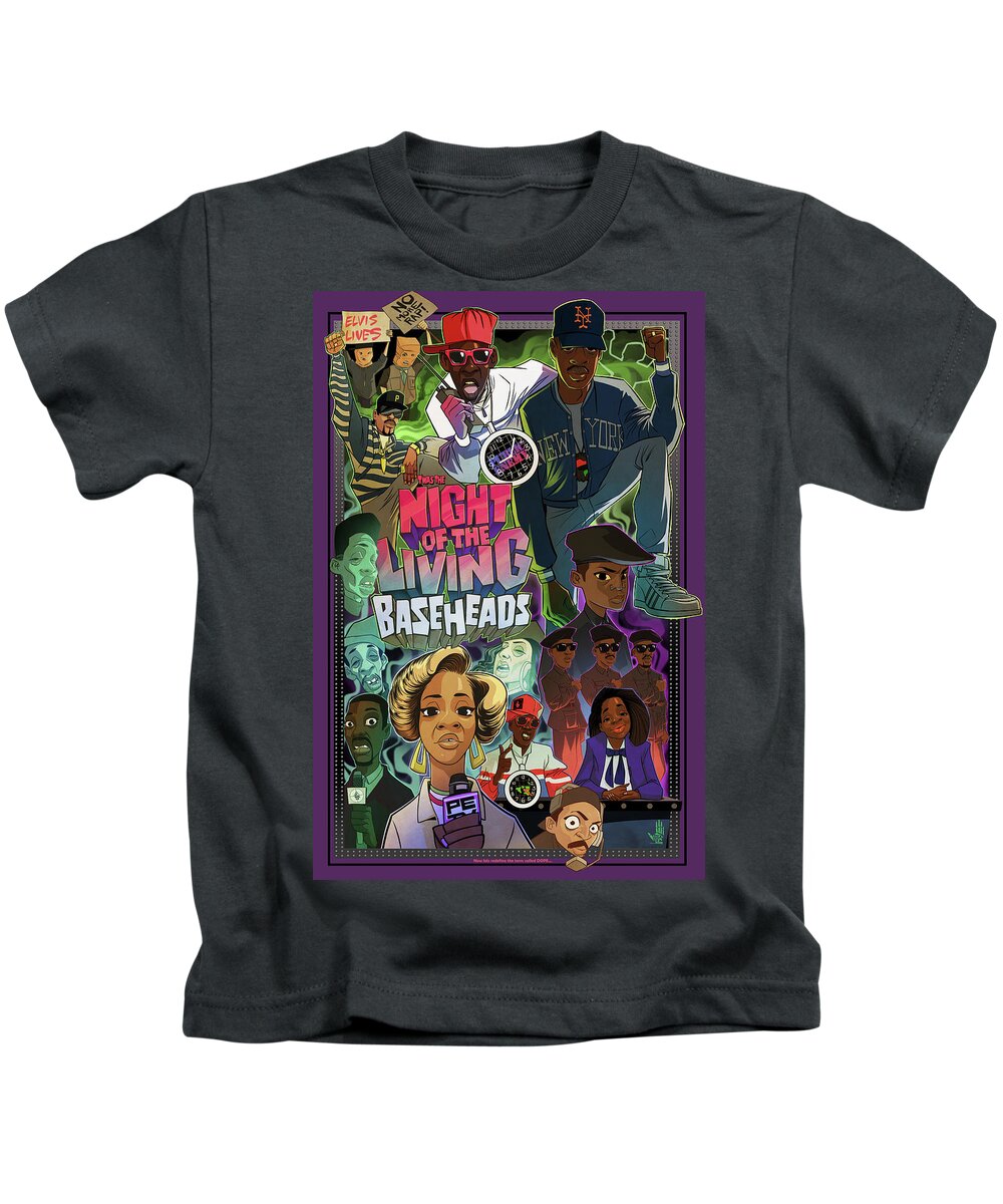 Public Enemy Kids T-Shirt featuring the digital art Twas the Night... by Nelson dedos Garcia