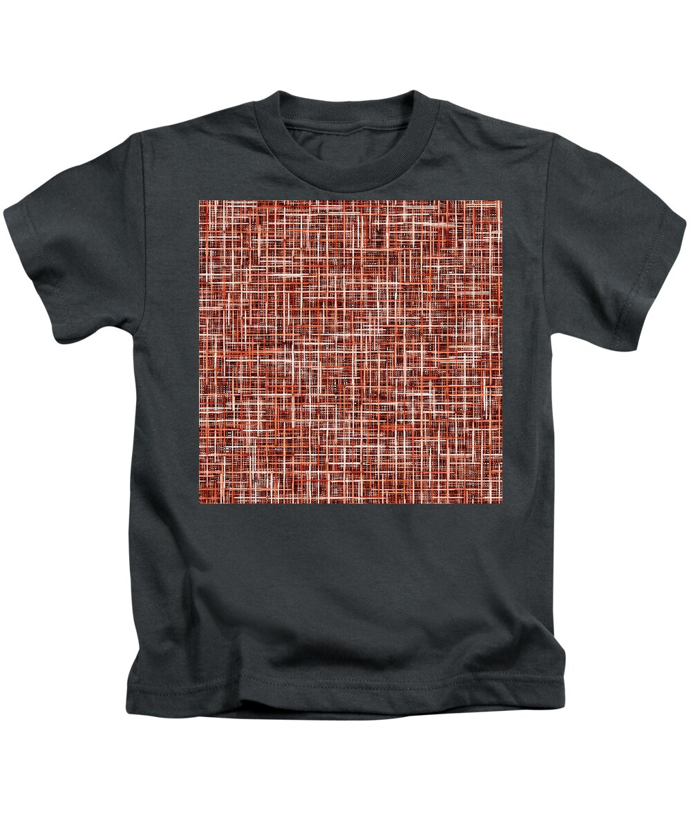 Abstract Kids T-Shirt featuring the digital art Tweed Indeed by Leslie Montgomery