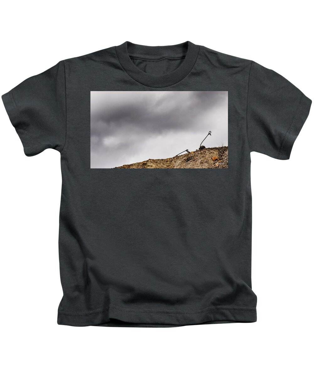 Western Kids T-Shirt featuring the photograph Twice Bent by Steven Milner