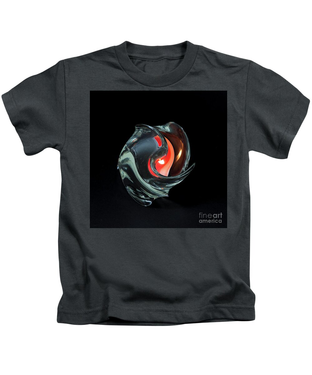 Candle Kids T-Shirt featuring the photograph Twirl of light by Agnes Caruso