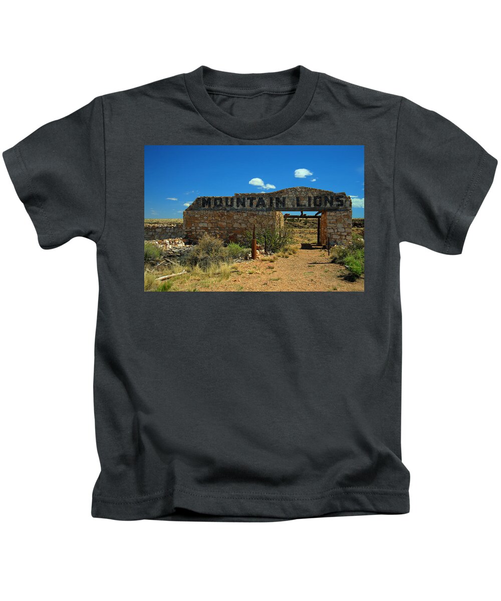 Home Kids T-Shirt featuring the photograph Two Guns by Richard Gehlbach