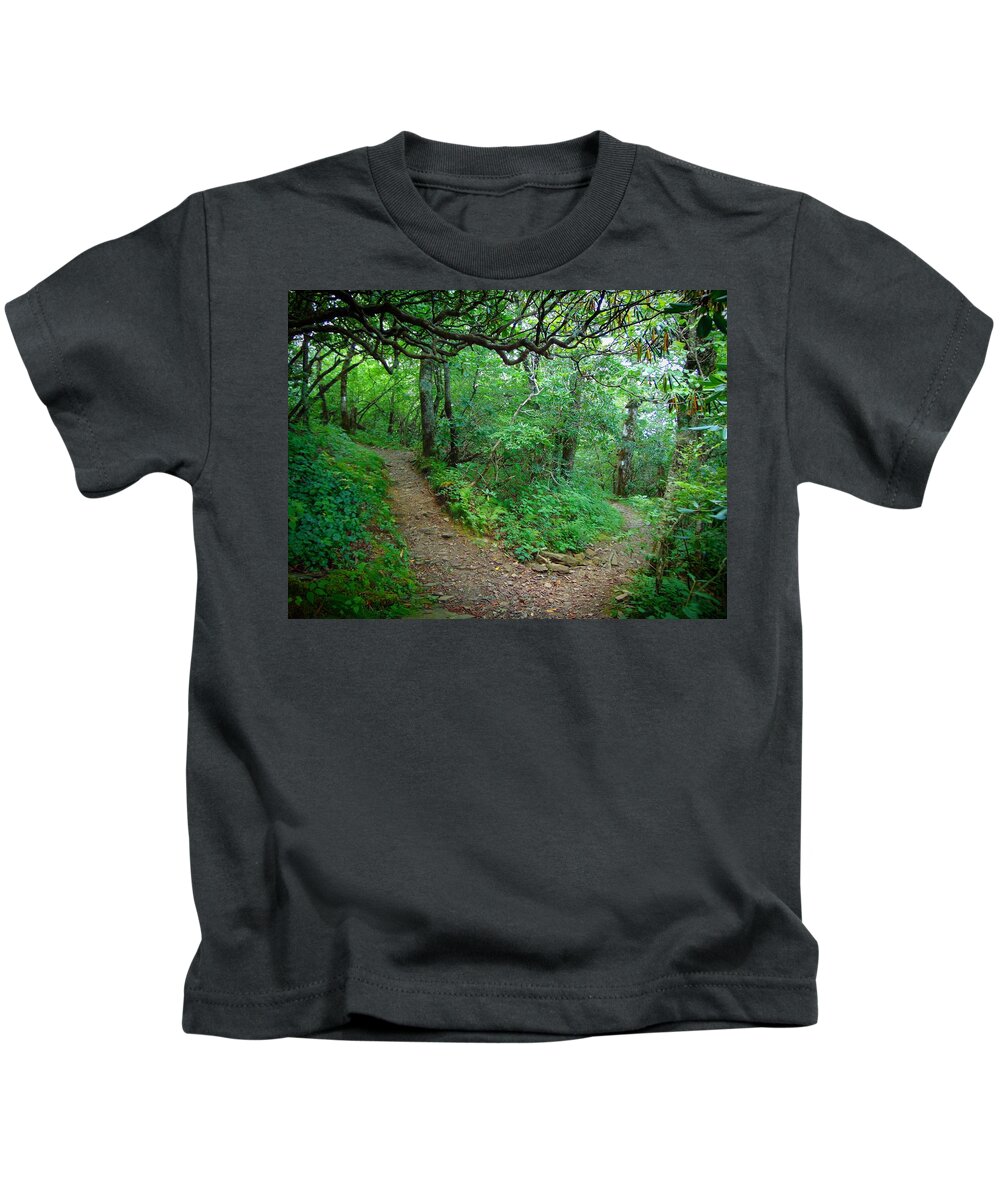 Trails Kids T-Shirt featuring the photograph U-Turn by Richie Parks