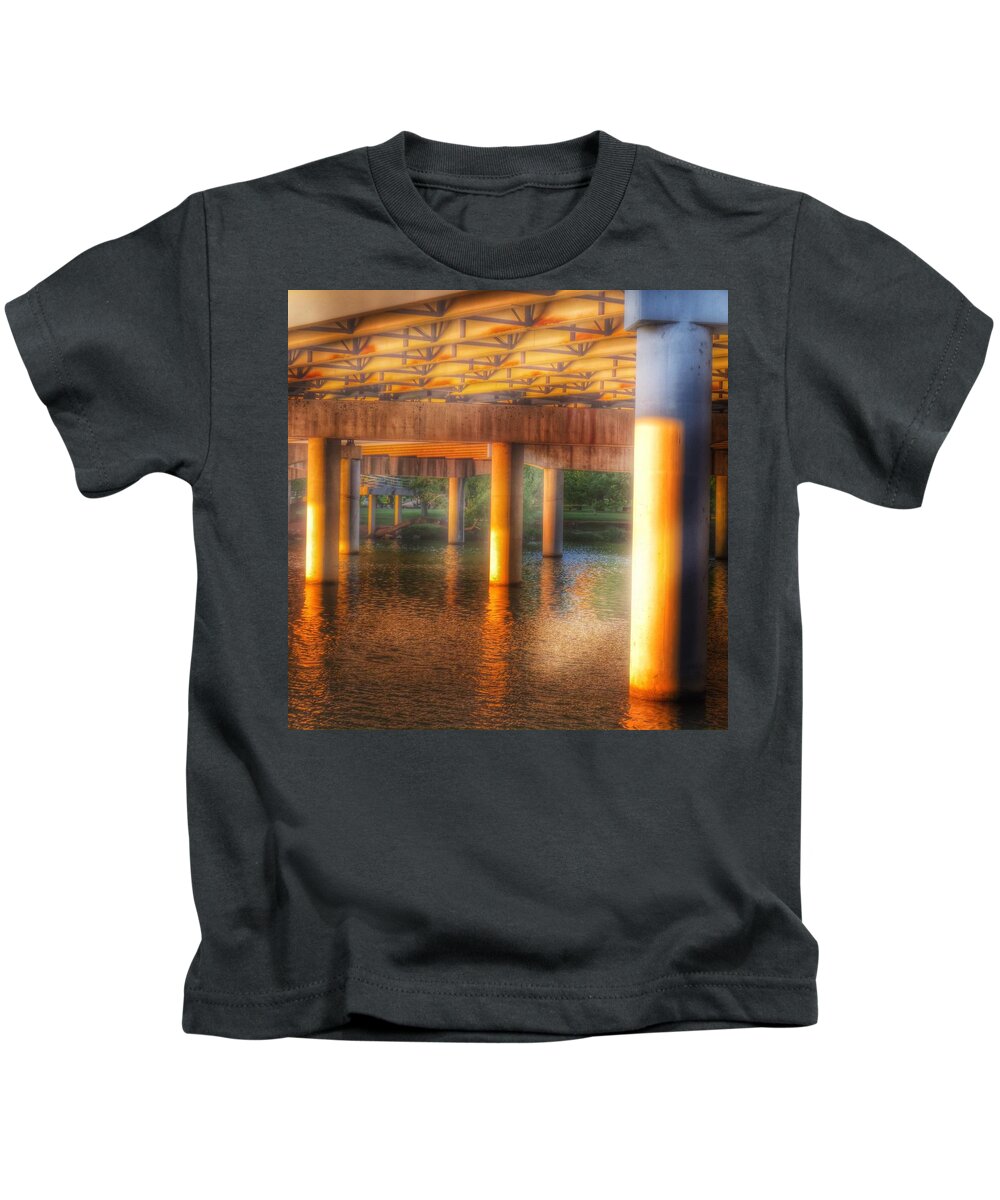 Boardwalk Kids T-Shirt featuring the photograph Under the Boardwalk by Gia Marie Houck