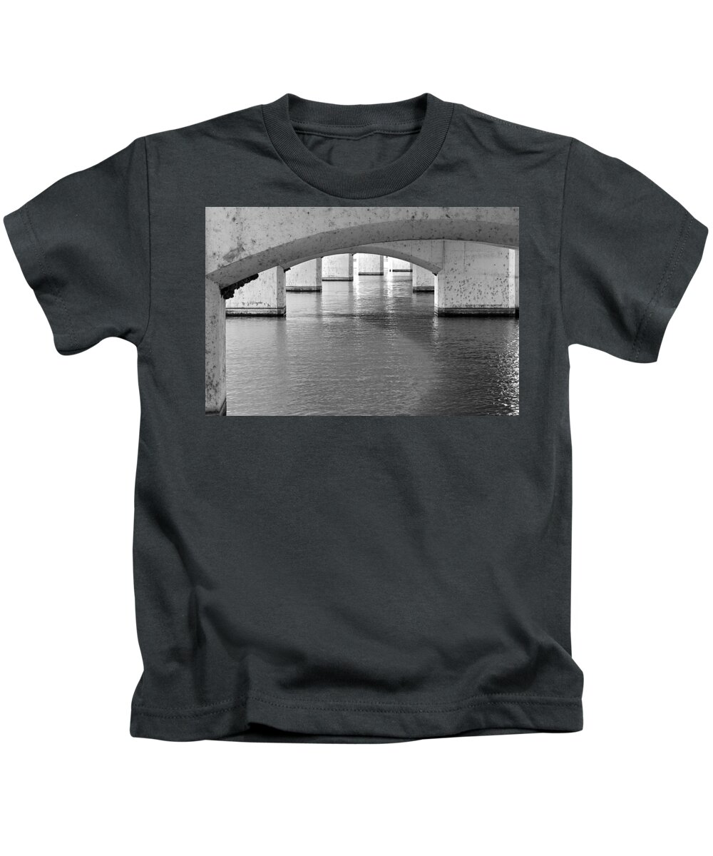 Bridge Kids T-Shirt featuring the photograph Under The Bridge by Phyllis Denton